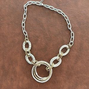 Stella & Ruby 2 tone 16” statement necklace